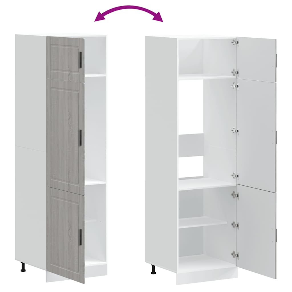 Kitchen Cupboard "Porto" Grey Sonoma Engineered Wood